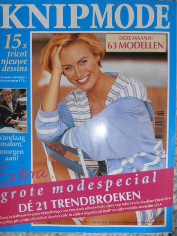 Knipmode februari 1992 patronen voor 63 modellen beschikbaar voor biedingen