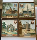 Cloisonne tegels Porceleyne Fles Delft - Set van 4, Ophalen of Verzenden