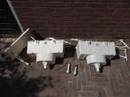 2 x antieke gietijzer Haagse stortbak HAGA ooievaar (1935), Doe-het-zelf en Verbouw, Sanitair, Ophalen, Gebruikt, Toilet