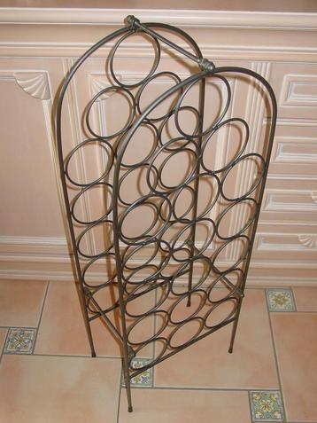 stalen wijnrek voor 18 flessen zware kwaliteit grijs beschikbaar voor biedingen