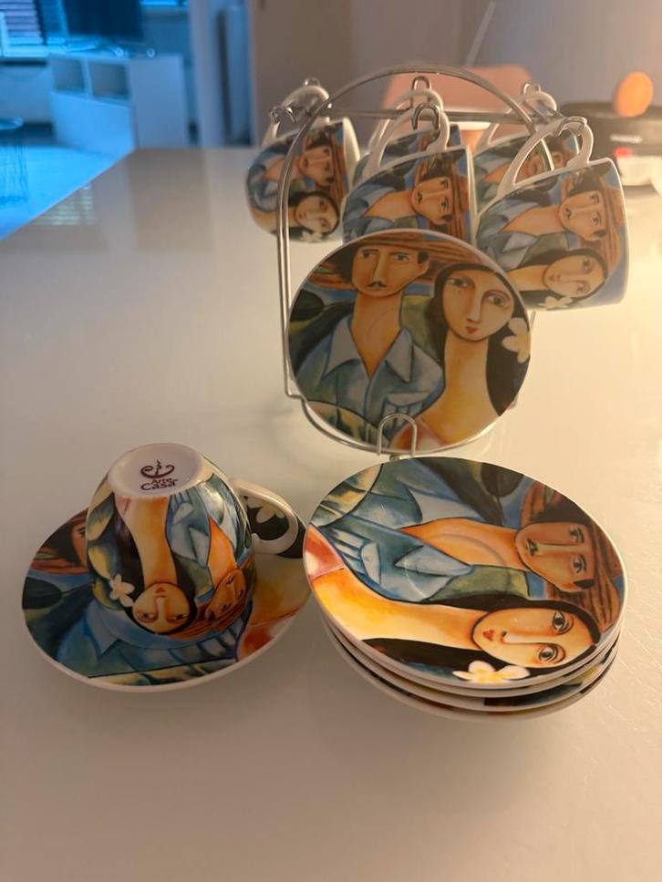 Arte Casa Kopjes en Schotels Set, Huis en Inrichting, Keuken | Servies, Nieuw, Kop(pen) en/of Schotel(s), Overige stijlen, Keramiek