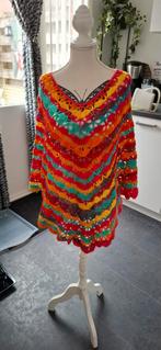 Gehaakte poncho meerkleurig, Ophalen of Verzenden, Nieuw, Maat 46/48 (XL) of groter, Sjaal