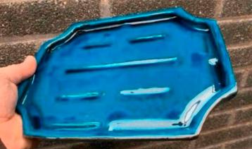 Bonsai onderzetter blauw geglazuurd aardewerk 25x19x1,6 beschikbaar voor biedingen