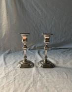 Vintage verzilverde kandelaars van BMF West Germany, Antiek en Kunst, Antiek | Kandelaars, Ophalen, Overige materialen