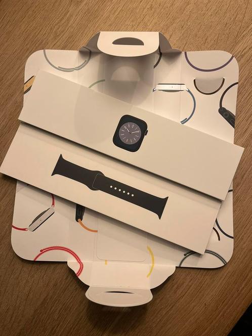 Apple watch series 8 45mm, Sieraden, Tassen en Uiterlijk, Smartwatches, Zo goed als nieuw, iOS, Zwart, Waterdicht, Ophalen of Verzenden