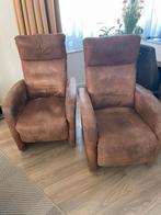 Twee leren relax fauteuils, incl. ligstand, goede staat!!, Ophalen, 75 tot 100 cm