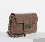 Silvio Tossi mooie taupekleur suede tas ketting CHCS, Ophalen of Verzenden, Nieuw, Beige, Schoudertasje