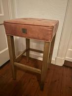 2x Rivièra Maison barstoelen/krukken – leer, topkwaliteit, Ophalen, 60 tot 90 cm, Leer, Zo goed als nieuw