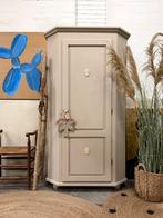 Biedermeier linnenkast kledingkast taupe meidenkast eendeurs, Huis en Inrichting, Kasten | Ladekasten, Ophalen, 100 tot 150 cm