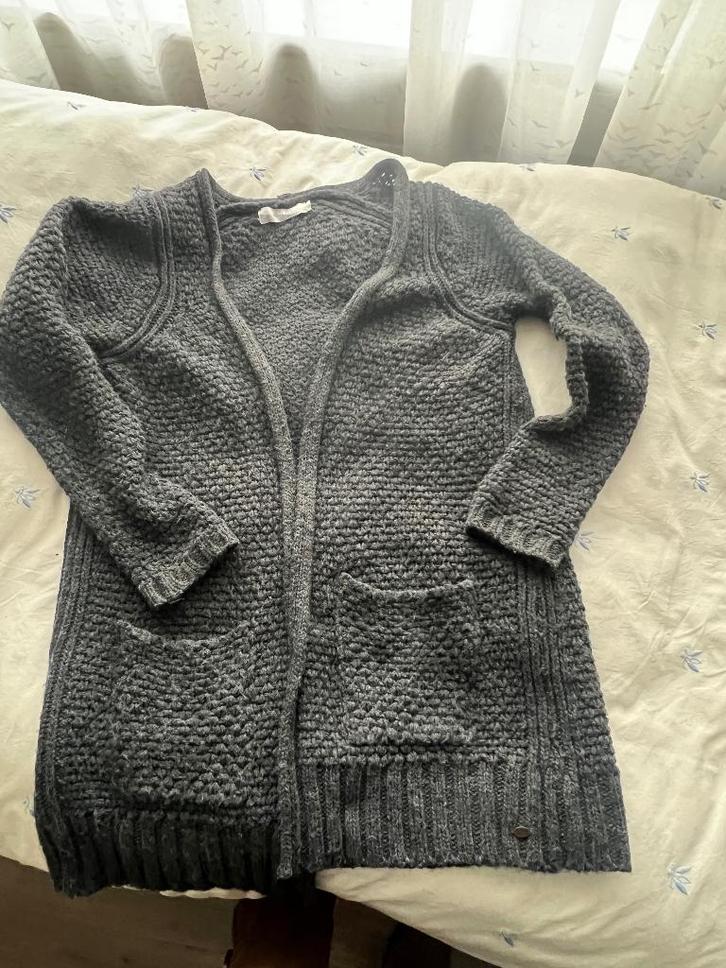 Sissy Boy halflang grijs vest met wol  M, Kleding | Dames, Truien en Vesten, Zo goed als nieuw, Maat 38/40 (M), Grijs, Ophalen of Verzenden