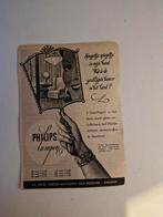 Vintage Philips Lampen Reclamekaart, Ophalen of Verzenden, Gebruikt, Reclamebord