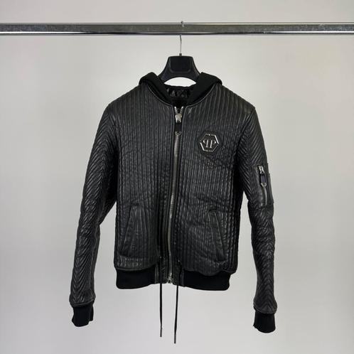 Philipp Plein bomberjack, Kleding | Heren, Jassen | Zomer, Zo goed als nieuw, Maat 56/58 (XL), Zwart, Ophalen of Verzenden