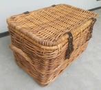 Ruime Rieten mand met deksel / rotan kist 36x60x37, Ophalen, Zo goed als nieuw