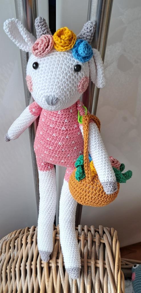 Long Leg amigurumi geitje, Kinderen en Baby's, Speelgoed | Babyspeelgoed, Nieuw, Overige typen, Ophalen