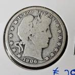 Halve dollar 1906 Amerika, Postzegels en Munten, Munten | Amerika, Verzenden, Noord-Amerika, Losse munt, Zilver