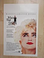 filmaffiche Madonna Who's That Girl 1987 filmposter, Rechthoekig Staand, Ophalen of Verzenden, Zo goed als nieuw, A1 t/m A3