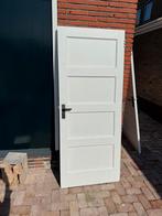 2 Houten Deuren in Grondverf, incl. Beslag, Doe-het-zelf en Verbouw, Deuren en Horren, Ophalen, Gebruikt, 80 tot 100 cm, Binnendeur