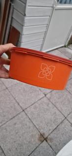 Vintage Tupperware-bus, oranje, rond, opberger, bus, Huis en Inrichting, Keuken | Tupperware, Ophalen of Verzenden, Zo goed als nieuw