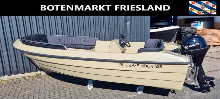 Sea-finder 435 | Vaarklaar | Nederlands | Prijsknaller!!!, Watersport en Boten, Sloepen, Nieuw, Tot 10 pk, 3 tot 6 meter, Buitenboordmotor