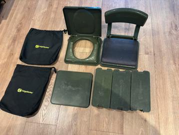 Ridgemonkey cozee seat + toilet + 3 x tackle box beschikbaar voor biedingen