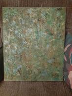 Groen schilderij met glitter - 50x60 cm, Antiek en Kunst, Ophalen