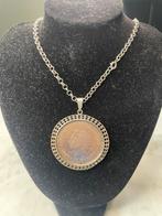 Zilveren 10 gulden met ketting, Ophalen of Verzenden, Zo goed als nieuw, Zilver