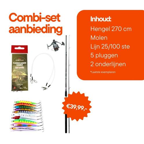 ROOFVIS SET COMPLEET EN VISKLAAR!, Watersport en Boten, Hengelsport | Roofvissen, Zo goed als nieuw, Complete set, Ophalen