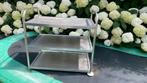 RVS bijzet tafel, Gebruikt, Metaal of Aluminium, Ophalen of Verzenden, 60 cm of meer