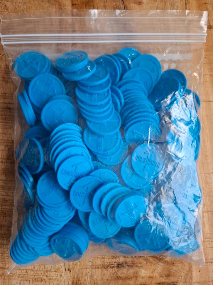 250 losse consumptiemunten (neutraal) consumptie munten, Hobby en Vrije tijd, Overige Hobby en Vrije tijd, Gebruikt, Ophalen of Verzenden