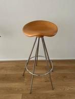Bar kruk vintage hout en staal, Ophalen of Verzenden, Gebruikt, Hout