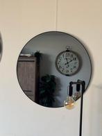 Ronde Spiegel met Zwarte Rand en Smoke Glas, Huis en Inrichting, Woonaccessoires | Spiegels, Ophalen, Minder dan 50 cm, Rond, Zo goed als nieuw