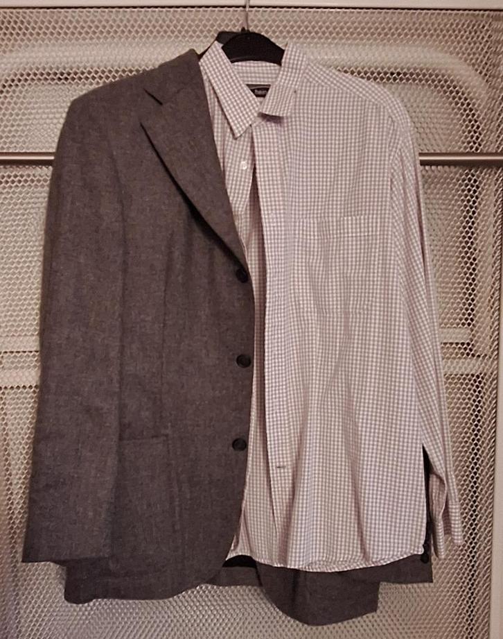 Grijze colbert van het merk Desch - maat 50, Kleding | Heren, Kostuums en Colberts, Zo goed als nieuw, Maat 48/50 (M), Grijs, Ophalen of Verzenden