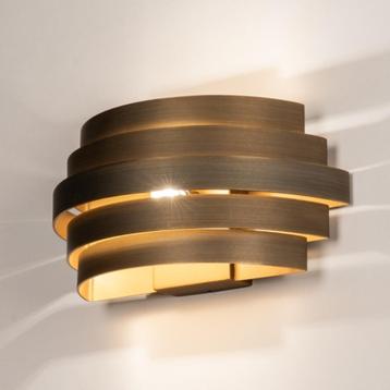 Grote wandlamp brons 25cm bed bank hoekbank dressoir lamp beschikbaar voor biedingen