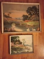 Ingelijste prent landschap, Ophalen