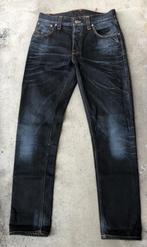 Nudie Big Bengt Night Thunder w30 l34 stonewash 100% katoen, Nudie Jeans, Zwart, W32 (confectie 46) of kleiner, Ophalen of Verzenden