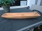 Teak houten schaal lengte 58 breed 14.5 hoog 6, Huis en Inrichting, Woonaccessoires | Dienbladen, Ophalen of Verzenden, Zo goed als nieuw