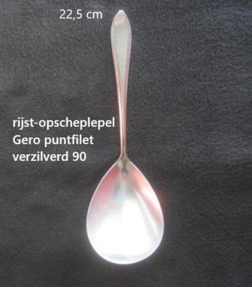  rijstlepel, rijst opscheplepel Gero puntfilet verzilverd 90 beschikbaar voor biedingen