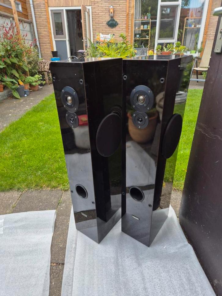 Hepta Four-Tune Luidsprekers - Made in Holland, Audio, Tv en Foto, Luidsprekers, Gebruikt, Front, Rear of Stereo speakers, 60 tot 120 watt