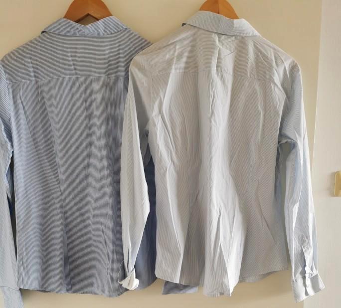 Twee bijna dezelfde lichtblauwe gestreepte blouses Esprit. L, Kleding | Dames, Blouses en Tunieken, Zo goed als nieuw, Maat 42/44 (L)