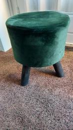 Leuke footstool, kruk, groen velvet, fluweel, Ophalen, Minder dan 50 cm, Rond, Minder dan 50 cm