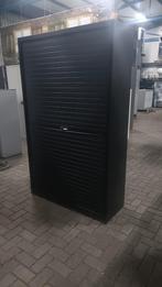 Zwarte metalen horizontale roldeurkast,gereedschapladenkkast, Gebruikt, 100 tot 150 cm, Meerdere deuren, Ophalen of Verzenden