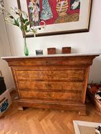 Antiek notenhouten dressoir met wit marmeren blad, Antiek en Kunst, Ophalen