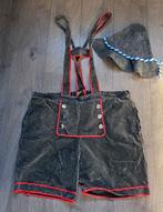 Carnaval Lederhosen Set met Hoed - Maat L, Maat 52/54 (L), Carnaval, Onbekend, Ophalen of Verzenden