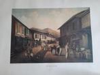litho van straat in Desimo, Ophalen of Verzenden