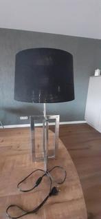Tafellamp met rvs voet, Huis en Inrichting, Lampen | Tafellampen, Gebruikt, 50 tot 75 cm, Ophalen