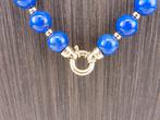 Lapis Lazuli collier met gouden slot en bolletjes         D1, Gebruikt, Blauw, ., Ophalen of Verzenden