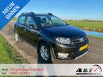 Dacia Sandero 0.9 TCe Stepway Lauréate Airco/80dkm/navigati, Auto's, Voorwielaandrijving, Stof, Zwart, Bedrijf