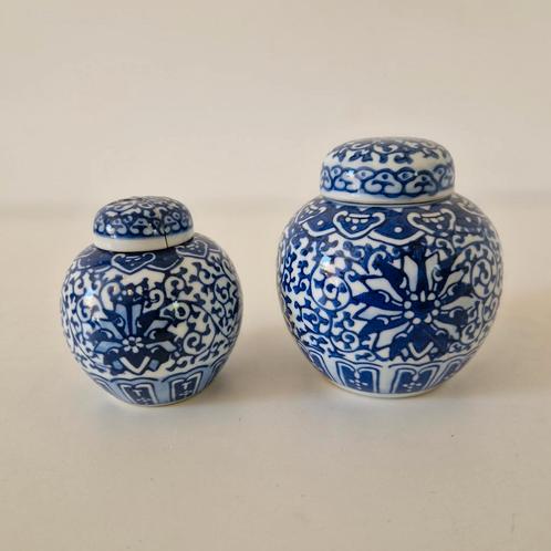 set van 2 vintage gemberpot gemberpotje porselein, Huis en Inrichting, Woonaccessoires | Overige, Gebruikt, Ophalen of Verzenden