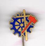 Speldje KATHOLIEKE ARBEIDERS BOND KRUIS HAMER EMAILLE (A1), Verzenden, Zo goed als nieuw, Overige onderwerpen