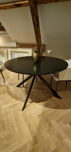 Dining Table - Round Oak  Smoke Wood Veneer - 120cm, 150 tot 200 cm, 150 tot 200 cm, Rond, Gebruikt